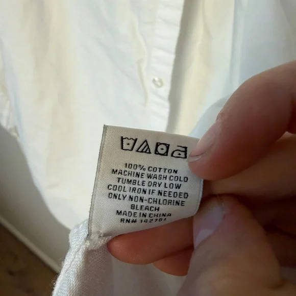 Aime Leon Dore White crest oxford button down shirt in white - size small - Picture 8 of 9